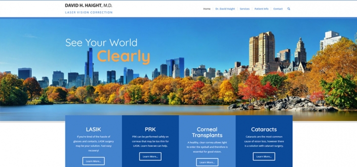 Laser Vision Correction Website Design