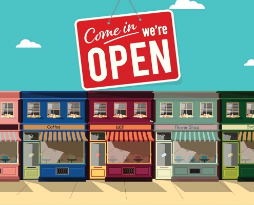 Small businesses open