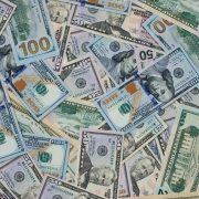 Dollar money banknotes texture background