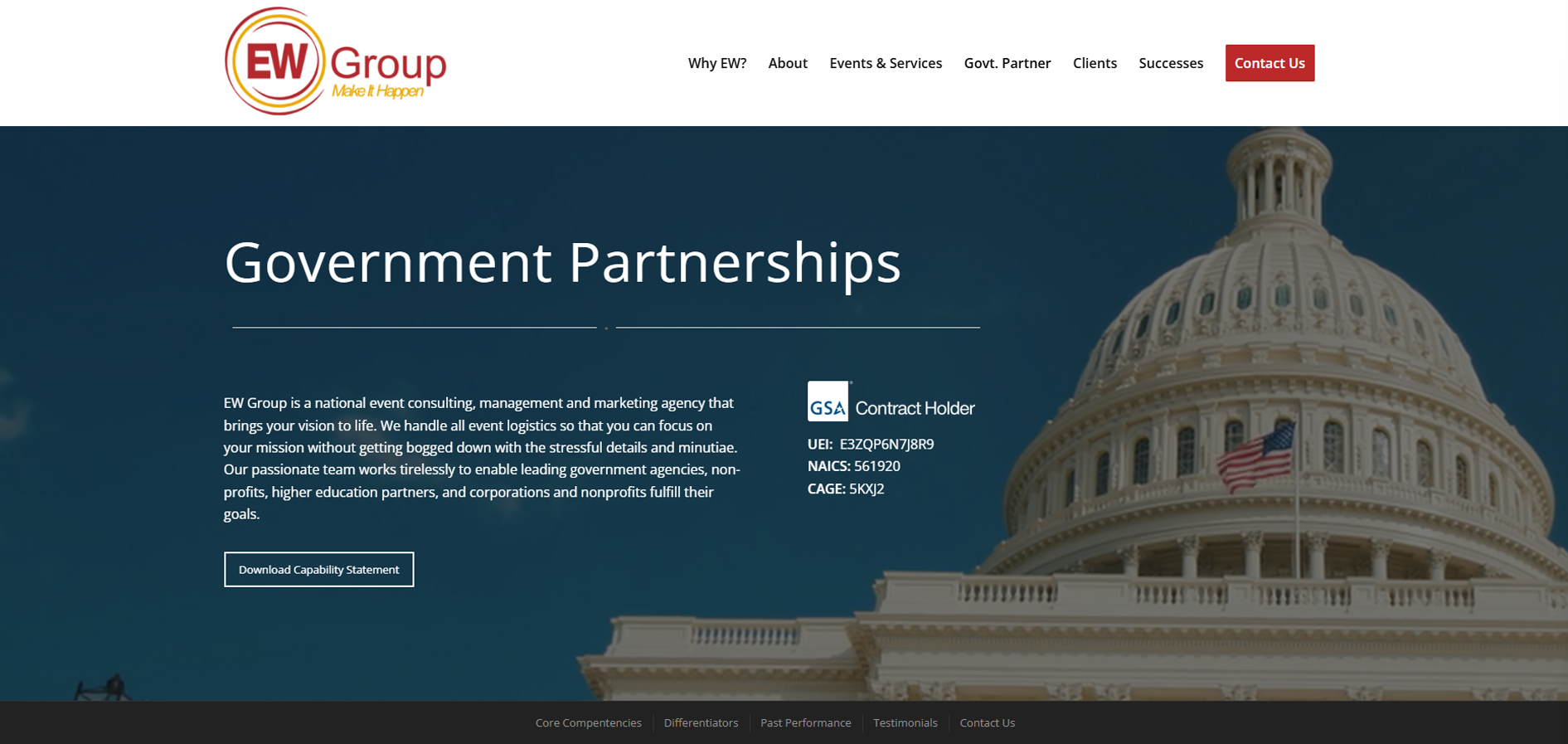 EW Group Gov Landing Page