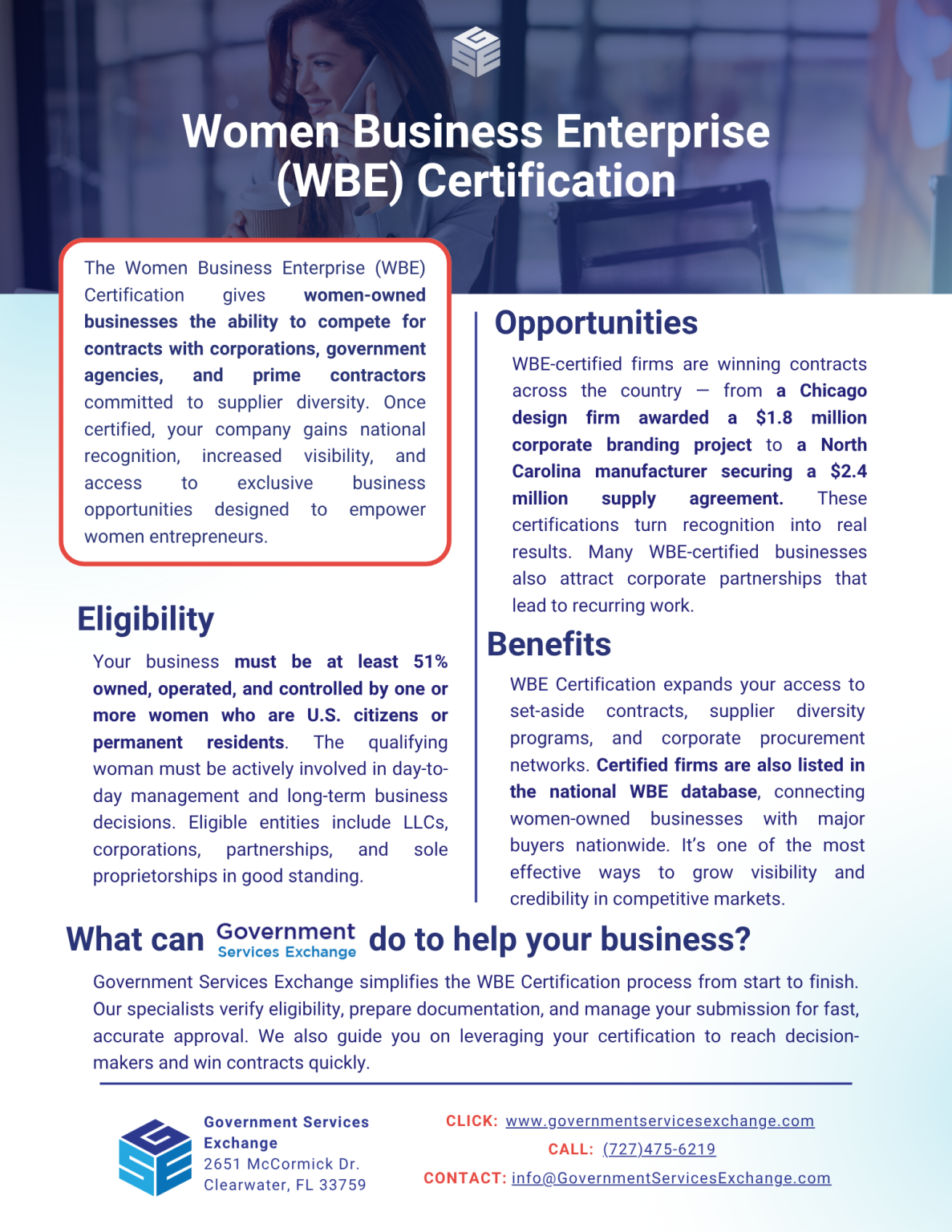 Women Business Enterprise (WBE) Certification